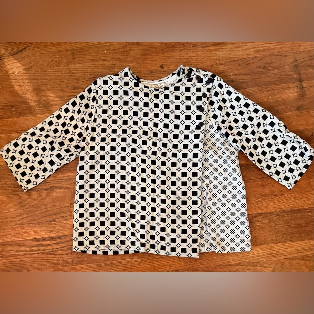 Ace & Jig Long Sleeve Shirt in Black and White